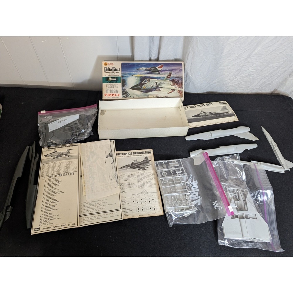 3 VTG Model Airplane kits 1:72 f106A Delta Dart Voodoo Northrop F20 Tigershark